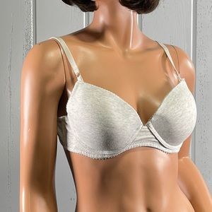 * Nautica Intimates  Women's Light Grey Push Up Bra Sz 36C